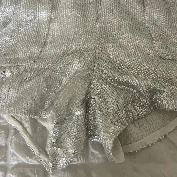 IRO Inaro silver sequin high waisted shorts - Picture 7 of 14